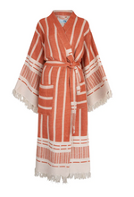 Afbeelding in Gallery-weergave laden, Lange boho kimono badjas voor dames
