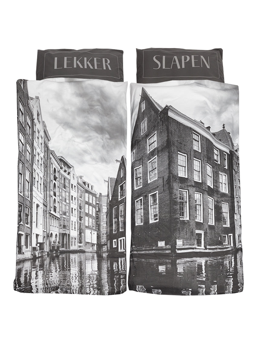 Duvet cover Amsterdam canal house Oudezijds Achterburgwal (2 x 1-person)